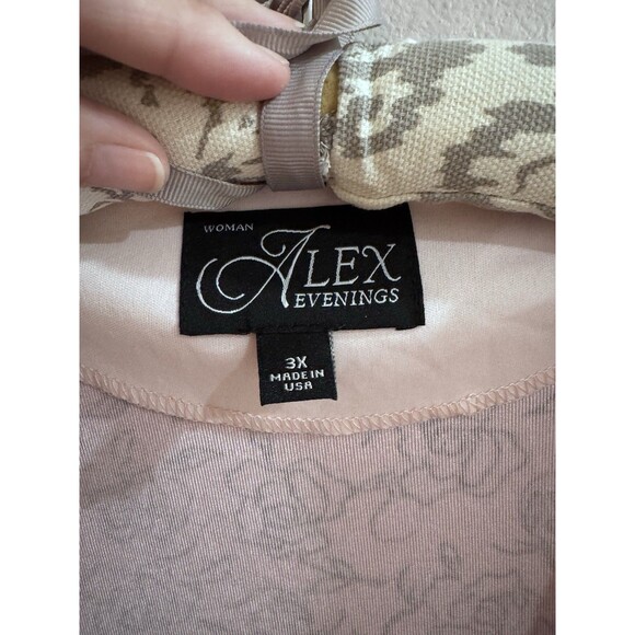 Alex Evenings Womens 3X Hook-Front Dressy Evening Jacket Pink NWT - Picture 3 of 6
